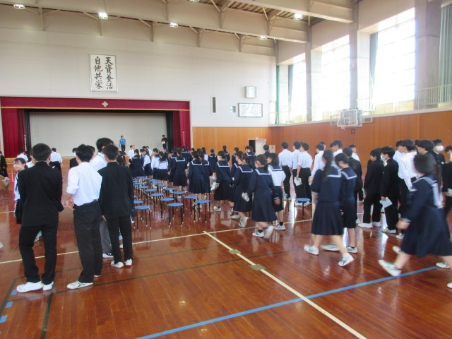 新幹線乗車練習の様子